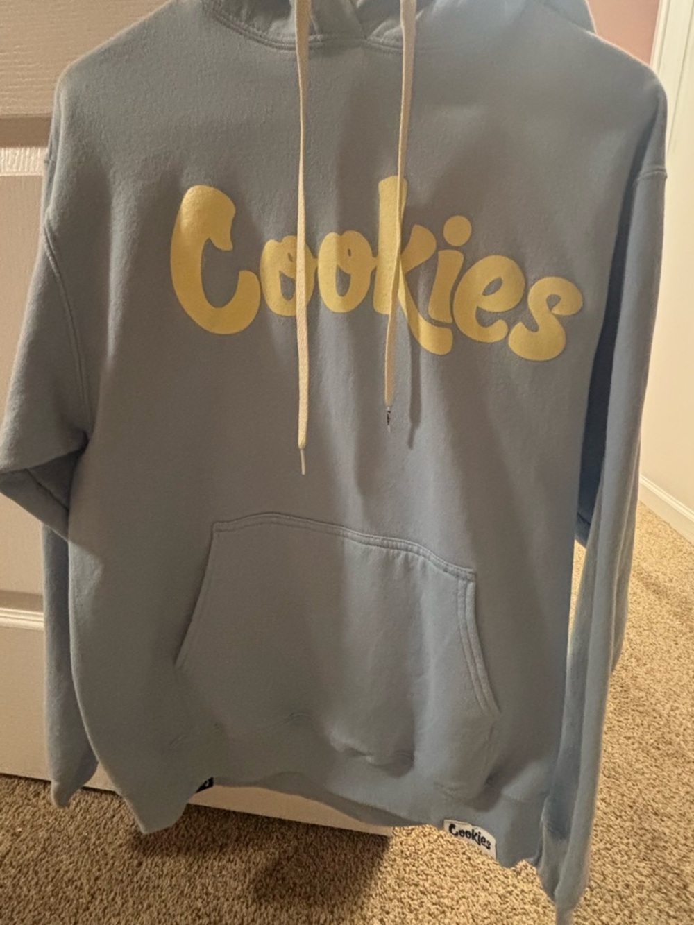 Cookies Light Blue Hoodie with Cream Logo
